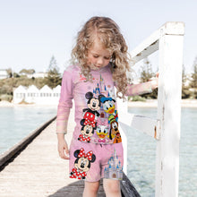 Load image into Gallery viewer, Personalized Disney Character Kid Swim Trunk Rashguard Set

