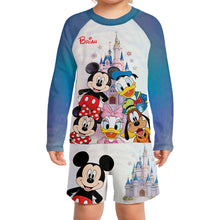 Load image into Gallery viewer, Personalized Disney Character Kid Swim Trunk Rashguard Set
