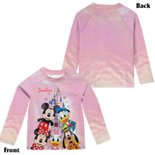 Load image into Gallery viewer, Personalized Disney Character Kid Swim Trunk Rashguard Set
