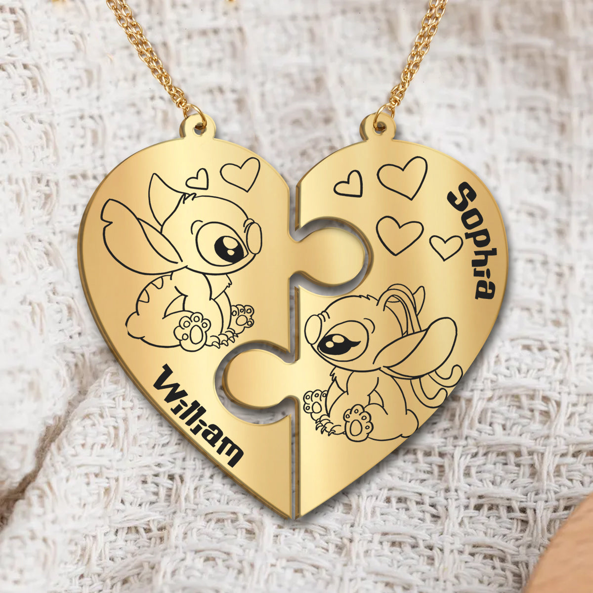 Personalized Ohana Matching Pendant Necklace Gift for Couples