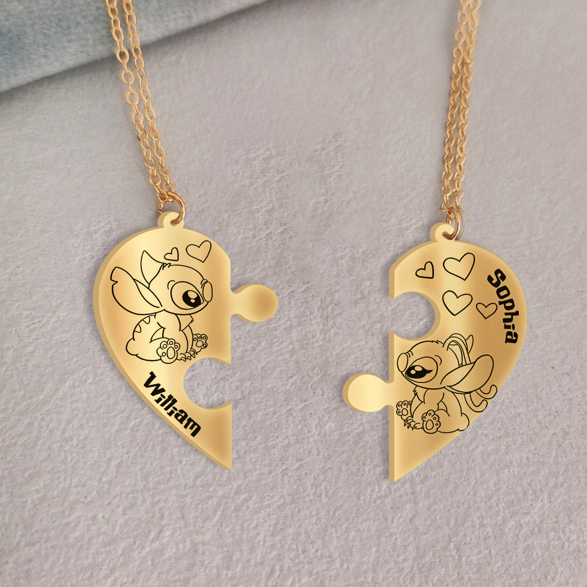 Personalized Ohana Matching Pendant Necklace Gift for Couples