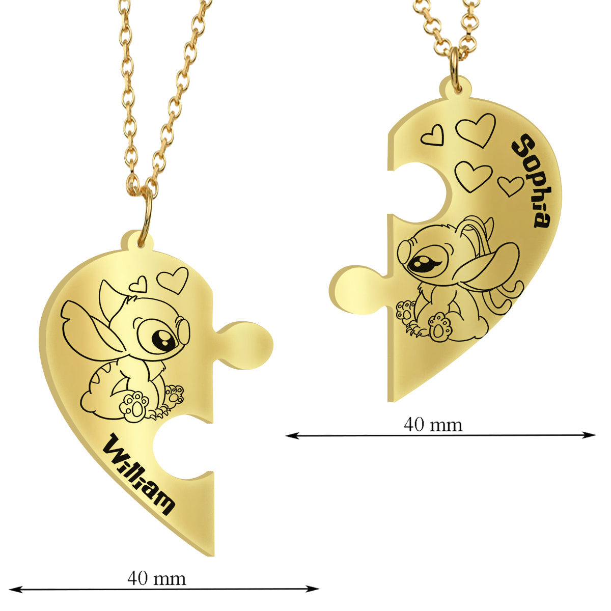 Personalized Ohana Matching Pendant Necklace Gift for Couples