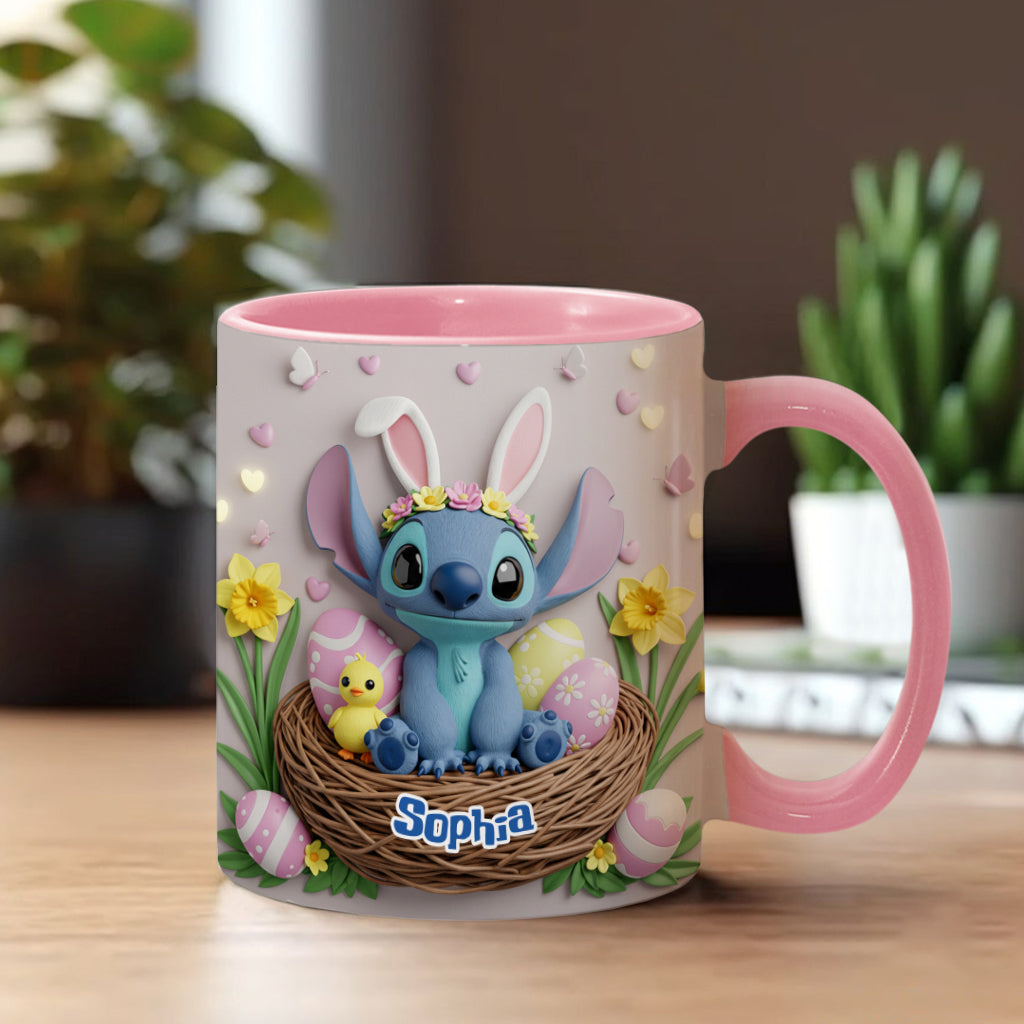 Personalized Easter Accent Mug Custom Name Gift for Kids