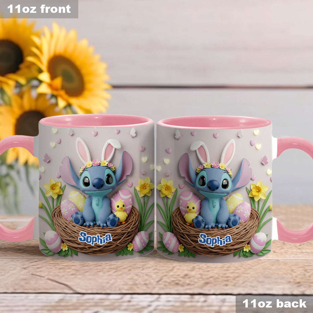 Personalized Easter Accent Mug Custom Name Gift for Kids