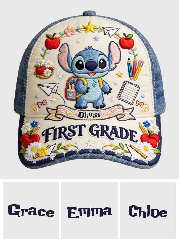 Personalized Classic Cap with Stitch Embroidery for Back to School