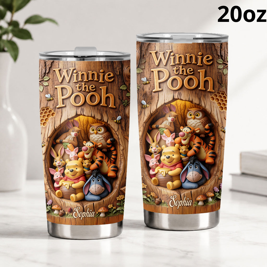 Personalized Winnie the Pooh Tumbler Custom Name Gift for Fans