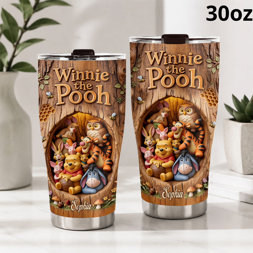 Personalized Winnie the Pooh Tumbler Custom Name Gift for Fans