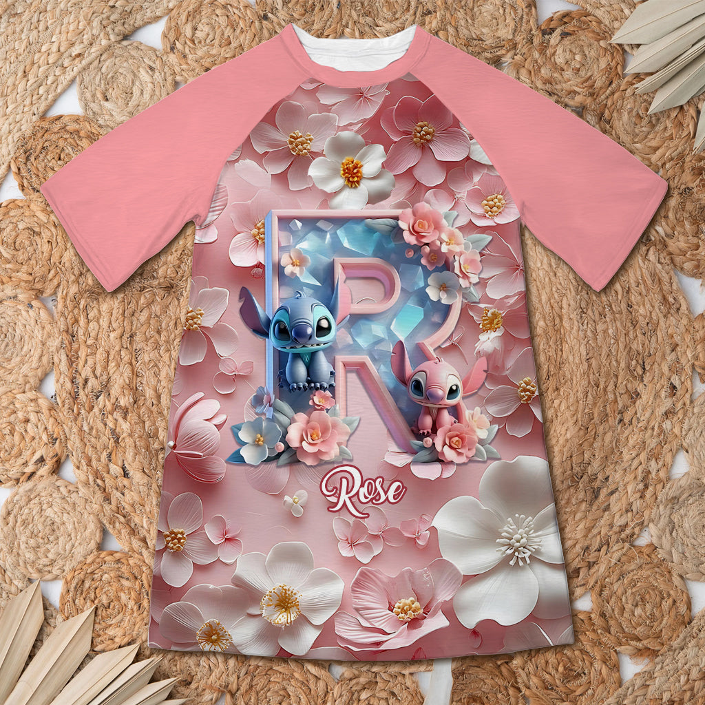 Personalized Ohana Sleep T-shirt Dress Custom Name Gift
