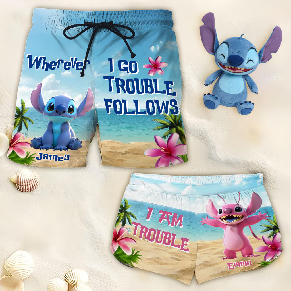 Personalized Men & Women Shorts Custom Name Ohana Gift