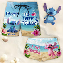 Load image into Gallery viewer, Personalized Men &amp; Women Shorts Custom Name Ohana Gift
