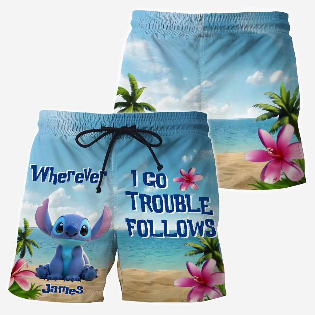 Personalized Men & Women Shorts Custom Name Ohana Gift