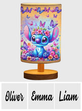 Load image into Gallery viewer, Personalized Tableside Lamp with Wood Base Custom Name Gift
