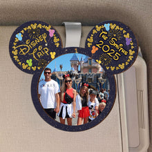 Load image into Gallery viewer, Personalized Family Trip Mouse 2 Layered Car Visor Clip Gift
