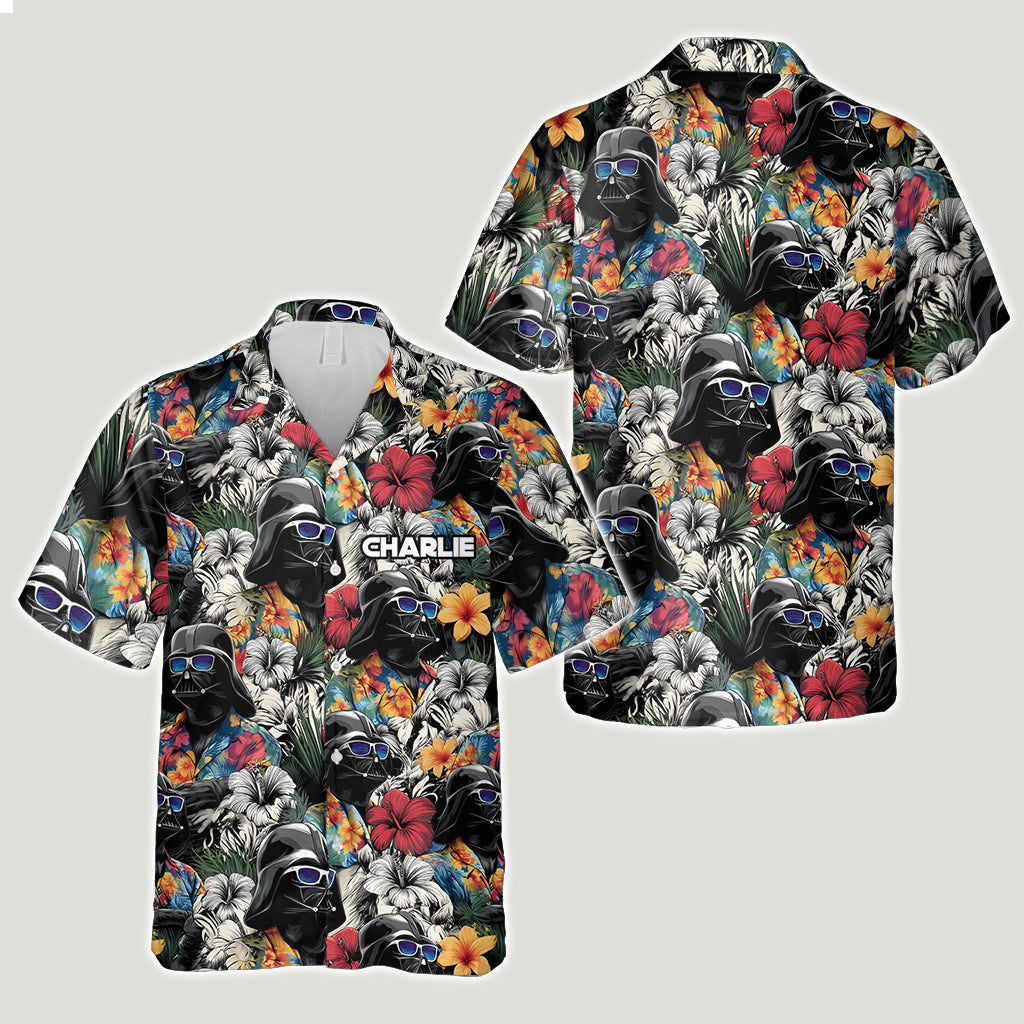 Personalized Hawaiian Shirt for Dad/Son with Star Fights Design
