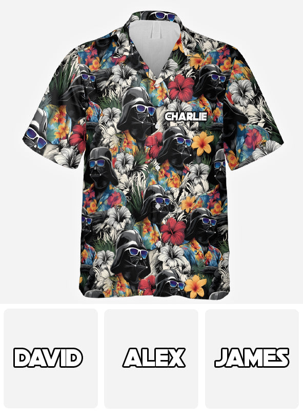 Personalized Hawaiian Shirt for Dad/Son with Star Fights Design