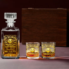 Load image into Gallery viewer, Personalized Whiskey Decanter Set Custom Name Gift for Dad
