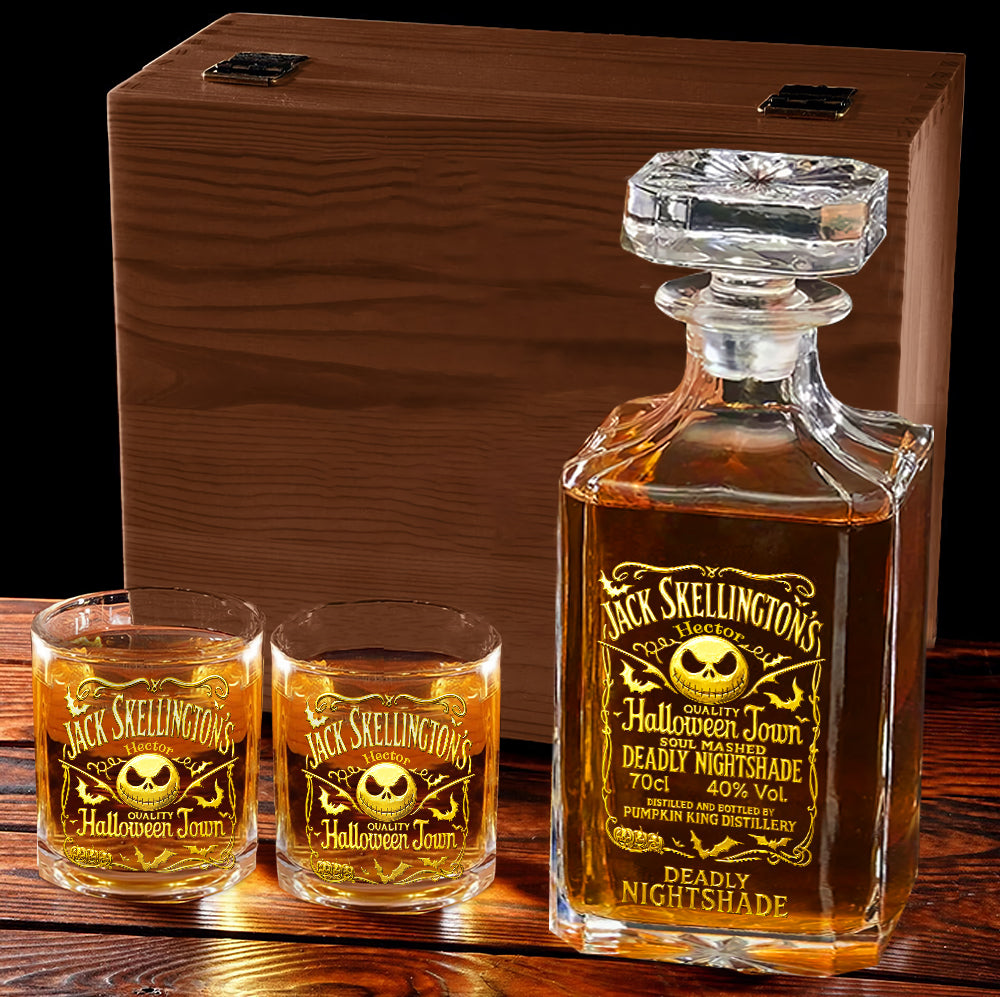 Personalized Whiskey Decanter Set Custom Name Gift for Dad