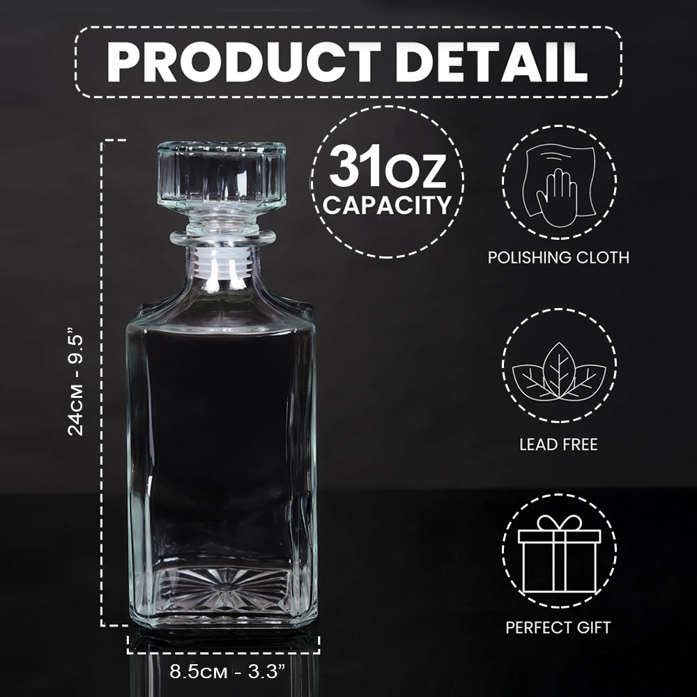 Personalized Whiskey Decanter Set Custom Name Gift for Dad