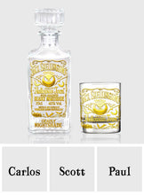 Load image into Gallery viewer, Personalized Whiskey Decanter Set Custom Name Gift for Dad
