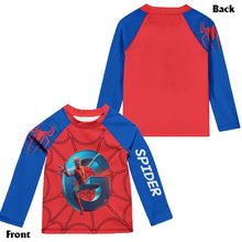 Load image into Gallery viewer, Personalized Spider Kid Rashguard Set with Swim Trunks
