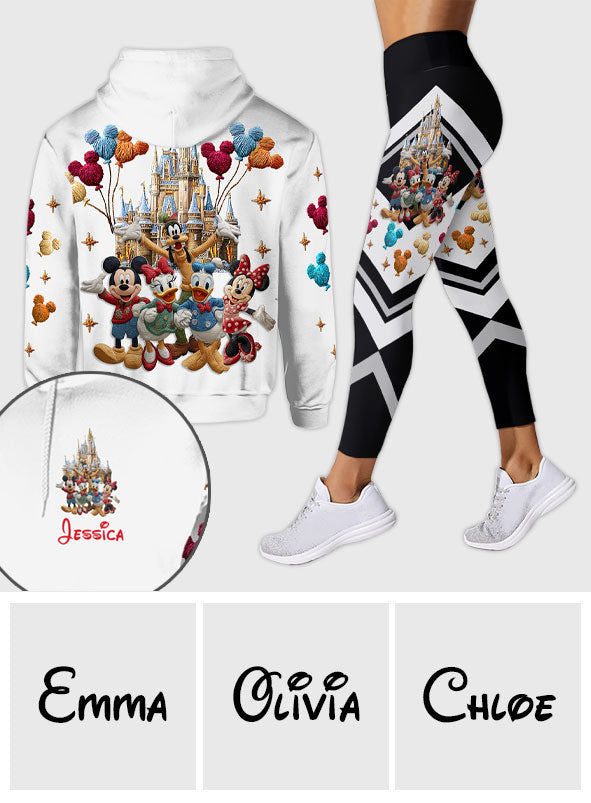 Personalized Disney Character Hoodie and Leggings Set for Kids