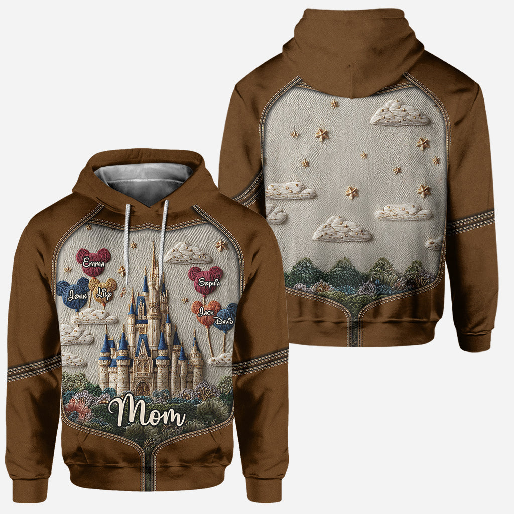 Personalized Mom Hoodie and Leggings Set Custom Names Gift