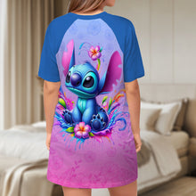 Load image into Gallery viewer, Personalized Ohana Sleep T-shirt Dress Custom Name Gift for Her
