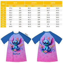 Load image into Gallery viewer, Personalized Ohana Sleep T-shirt Dress Custom Name Gift for Her
