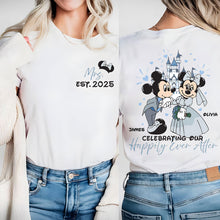 Load image into Gallery viewer, Personalized Disney Mouse T-Shirt &amp; Hoodie for Couples - Custom Name &amp; Date Gift
