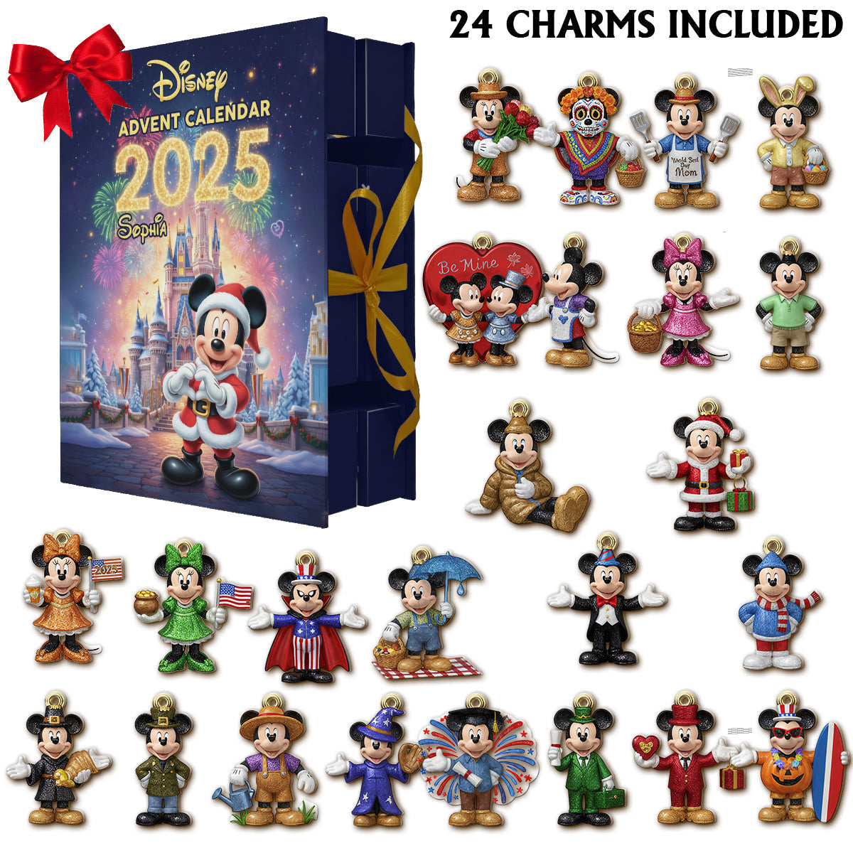 Personalized Advent Calendar with Ornaments Christmas Gift Idea