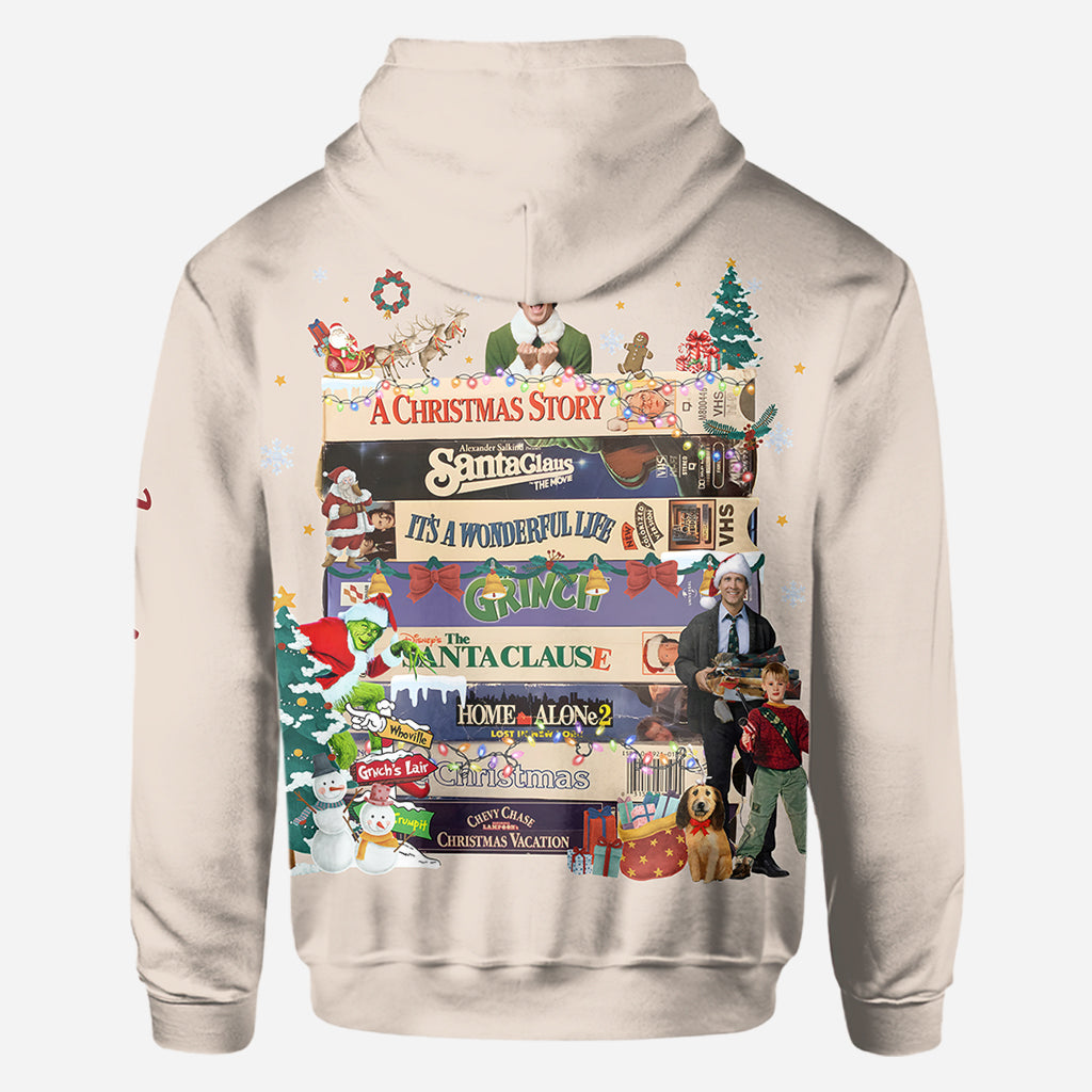 Personalized Christmas Movie Watching All Over Shirt Gift