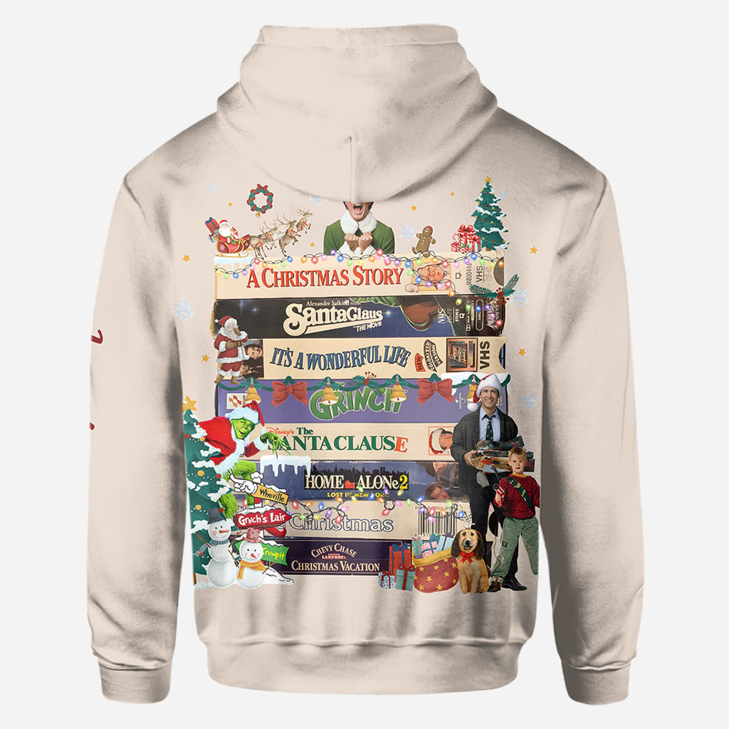 Personalized Christmas Movie Watching All Over Shirt Gift