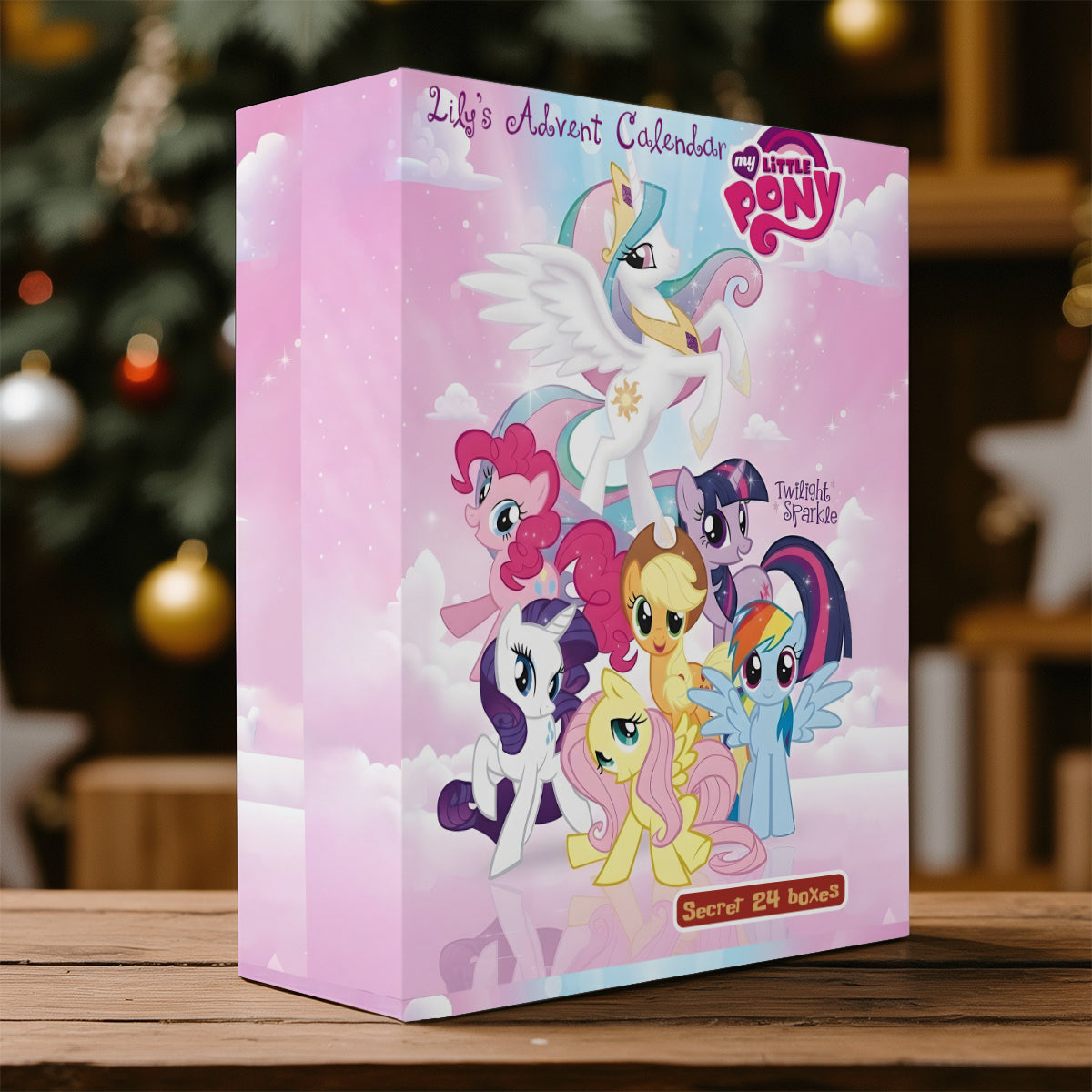 Personalized Little Pony Advent Calendar with Ornaments for Kids