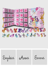 Load image into Gallery viewer, Personalized Little Pony Advent Calendar with Ornaments for Kids
