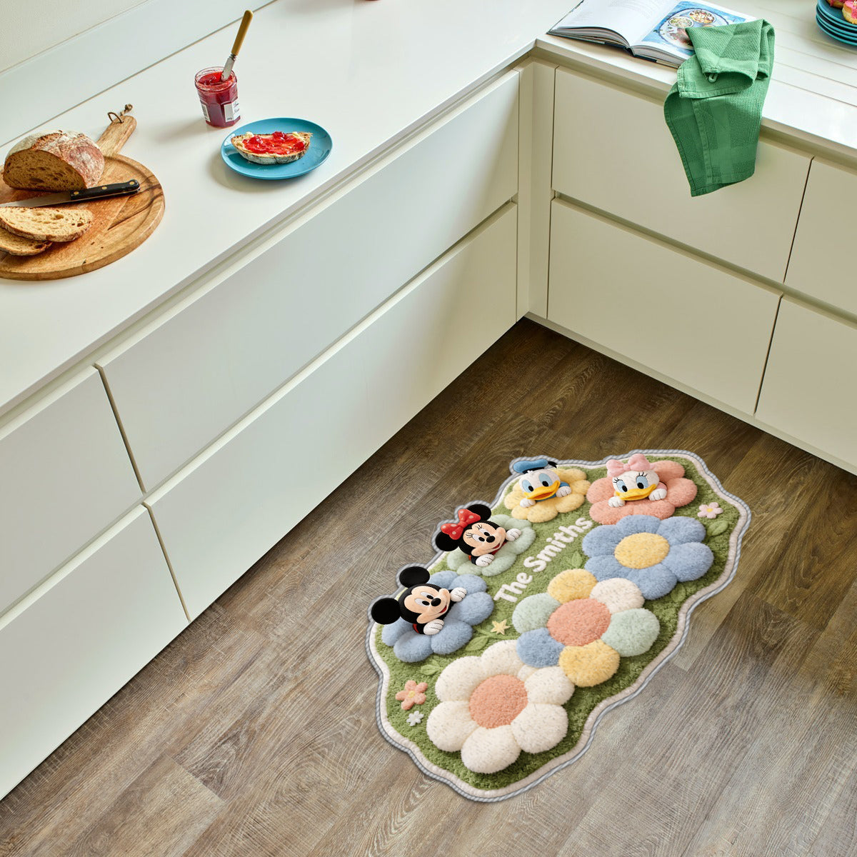 Personalized Tufted Rug with Disney Characters for Family Gift