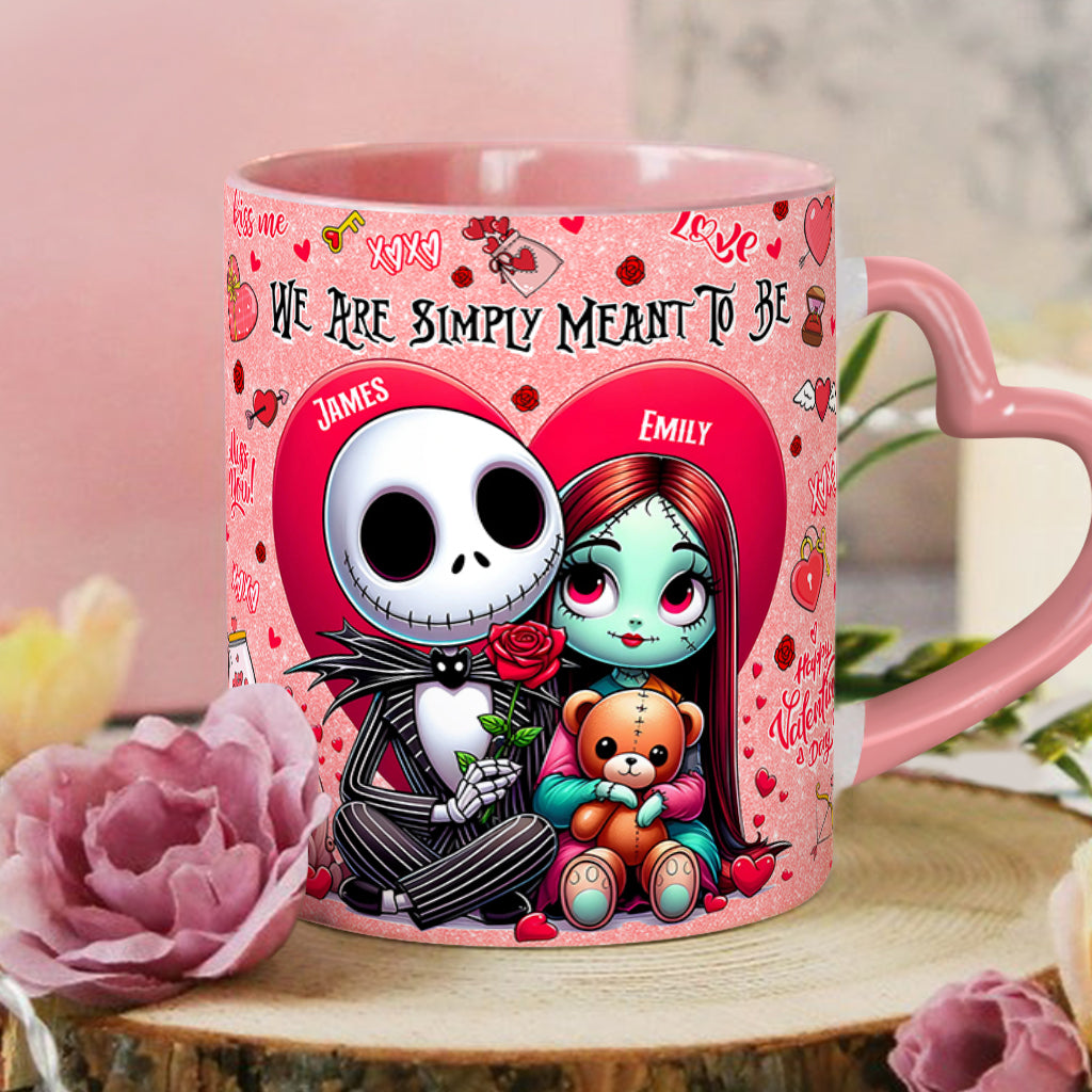 Personalized Heart Handle Mug with Custom Names | Unique Valentine's Gift