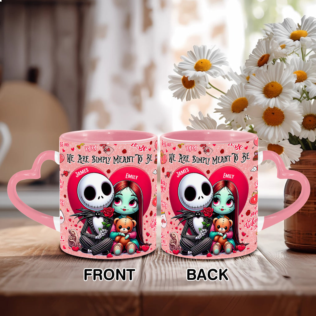 Personalized Heart Handle Mug with Custom Names | Unique Valentine's Gift