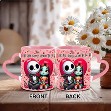 Load image into Gallery viewer, Personalized Heart Handle Mug with Custom Names | Unique Valentine's Gift
