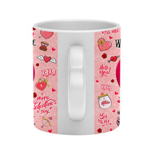 Load image into Gallery viewer, Personalized Heart Handle Mug with Custom Names | Unique Valentine's Gift

