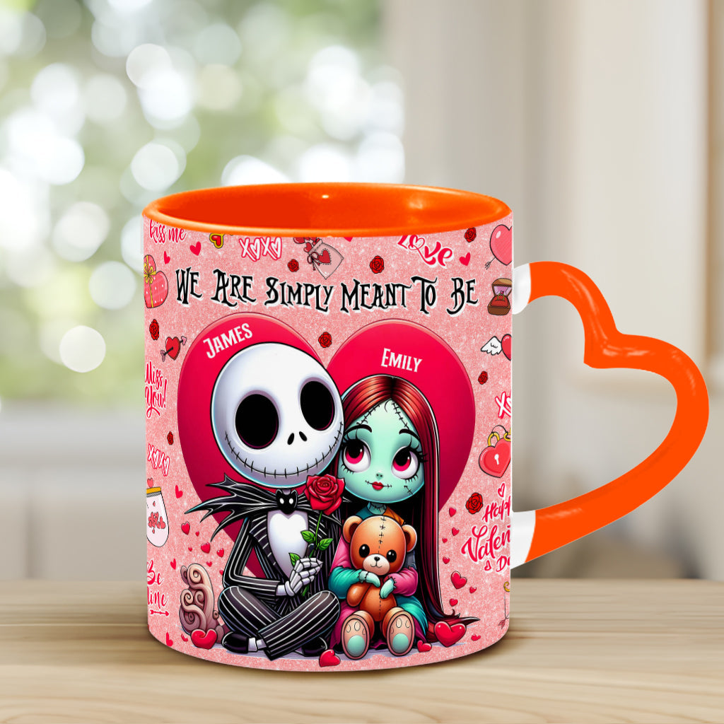 Personalized Heart Handle Mug with Custom Names | Unique Valentine's Gift