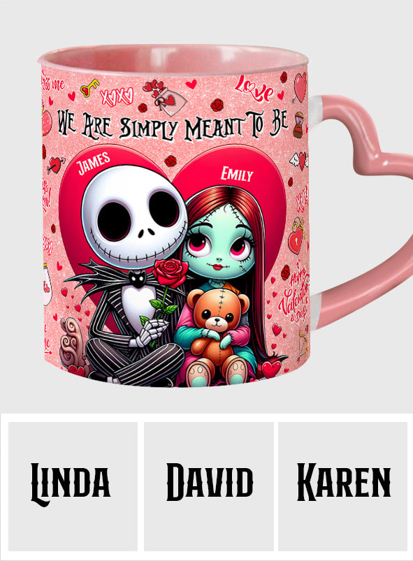 Personalized Heart Handle Mug with Custom Names | Unique Valentine's Gift