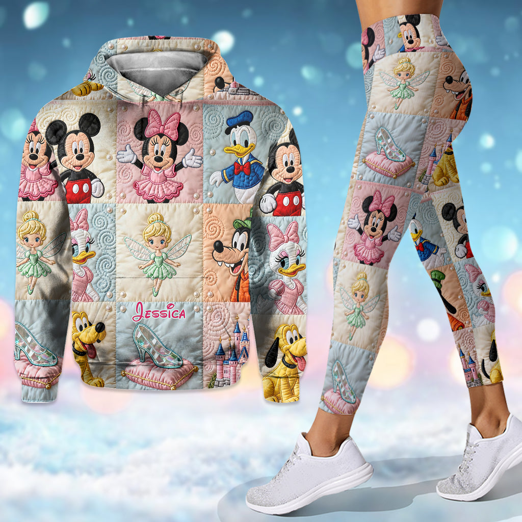 Personalized Disney Mouse Hoodie and Leggings Set for Kids