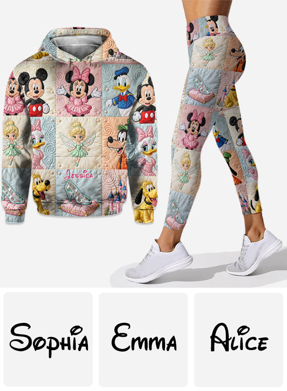 Personalized Disney Mouse Hoodie and Leggings Set for Kids