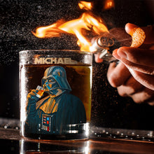 Load image into Gallery viewer, Personalized Darth Vader Whiskey Glass Custom Name Gift for Him
