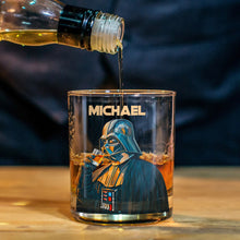 Load image into Gallery viewer, Personalized Darth Vader Whiskey Glass Custom Name Gift for Him
