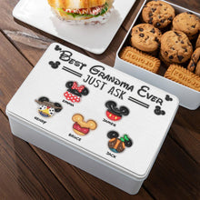 Load image into Gallery viewer, Personalized Metal Biscuit Tin Custom Name Gift for Grandma

