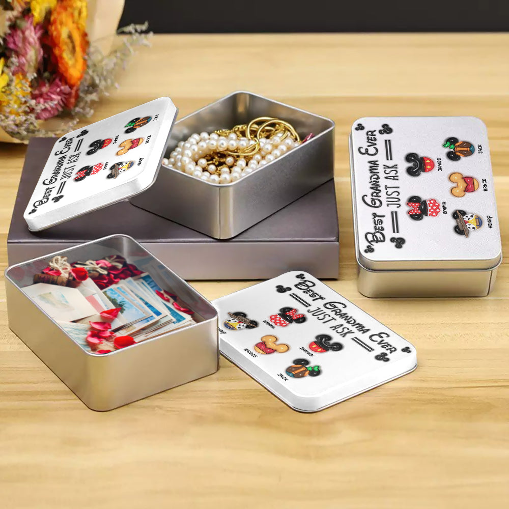 Personalized Metal Biscuit Tin Custom Name Gift for Grandma