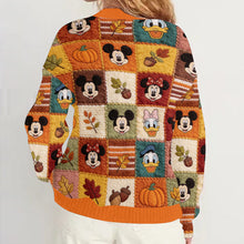 Load image into Gallery viewer, Personalized Knitted Cardigan with Autumn Vibes for Her
