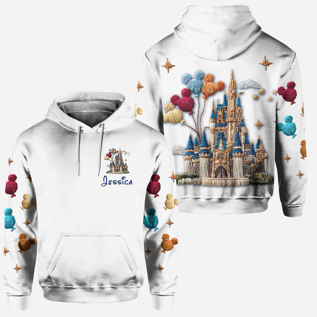 Personalized Magical Castle Mouse Hoodie and Leggings Gift for Kids