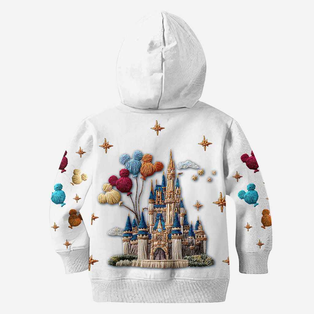 Personalized Magical Castle Mouse Hoodie and Leggings Gift for Kids
